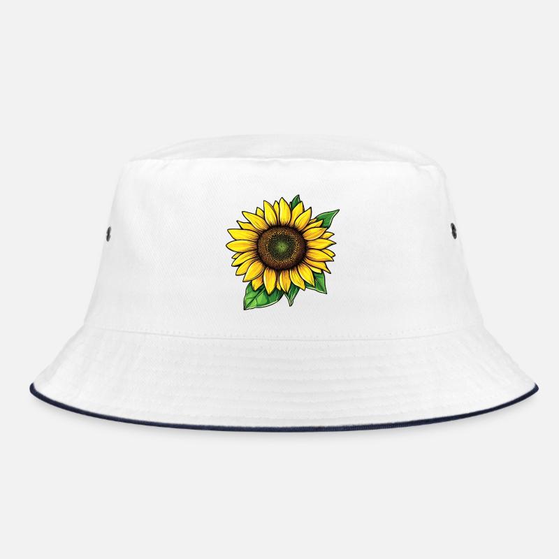 Sunflower Vector Graphic Illustration Bucket Hat