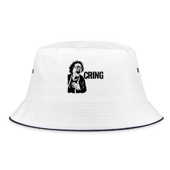 Cring Oma - Bucket Hat - Weiß/Navy - Vorne