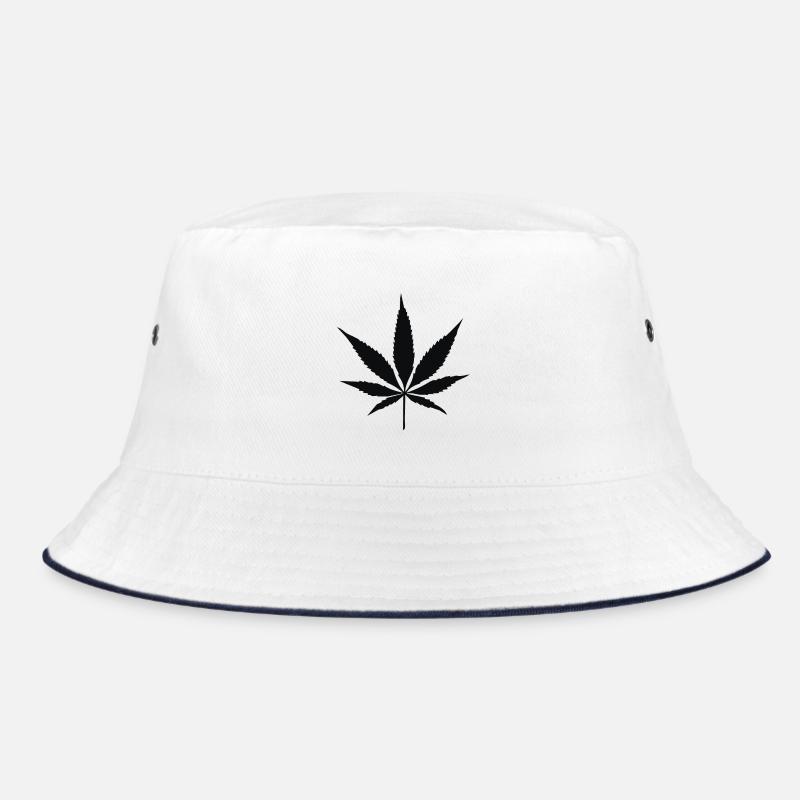Cannabis Leaf Silhouette Bucket Hat