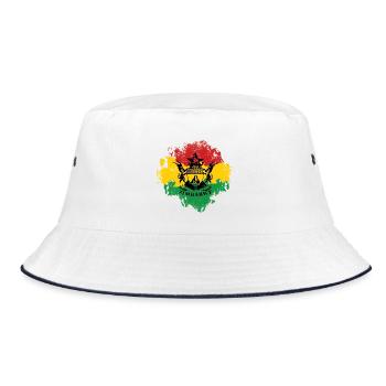 Drapeau reggae emblème du Zimbabwe - Bob - blanc/marine - Devant