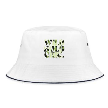 Wild Bold Chic Camouflage Chic - Bucket Hat - white/navy - Front