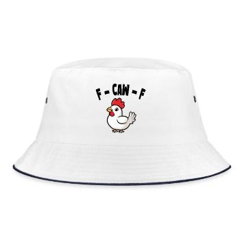 Sarcastic Chicken F-CAW-F - Bucket Hat - white/navy - Front