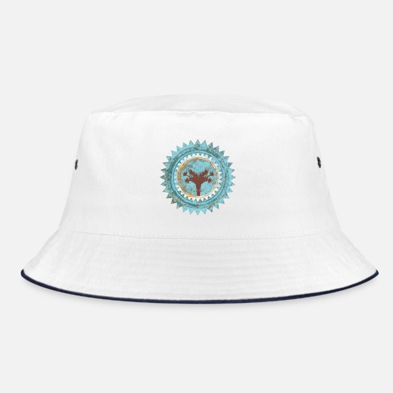 Distressed Baum Siegel Blau Mallorca Bucket Hat