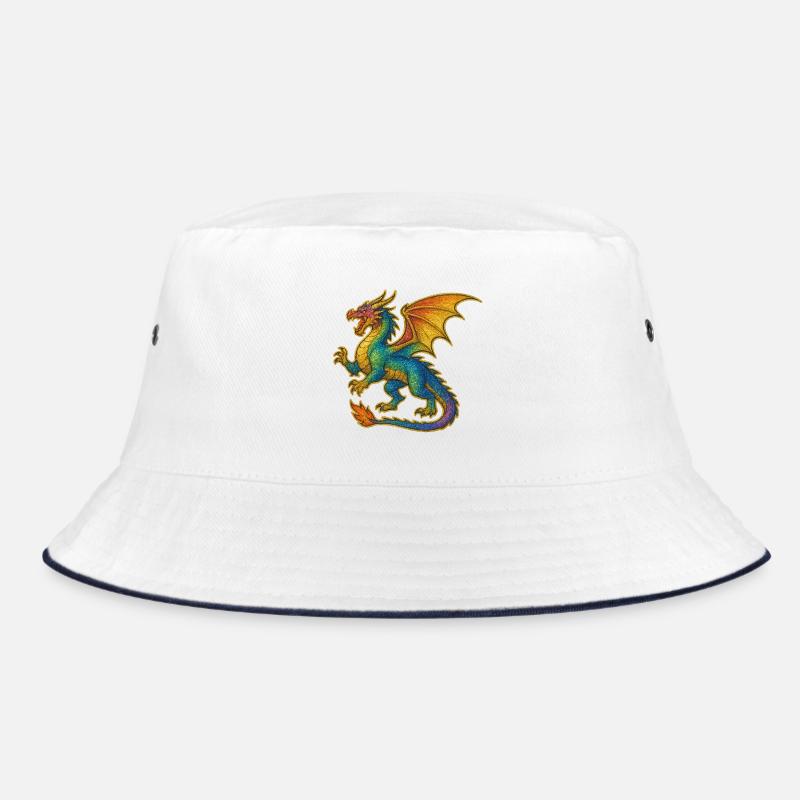 Rainbow Glitter Dragon Bucket Hat