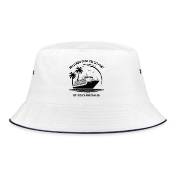 A life without a cruise is possible but pointless - Bucket Hat - white/navy - Front