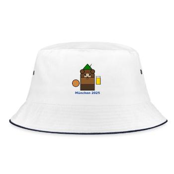 München2025 Bären-Logo - Bucket Hat - white/navy - Front