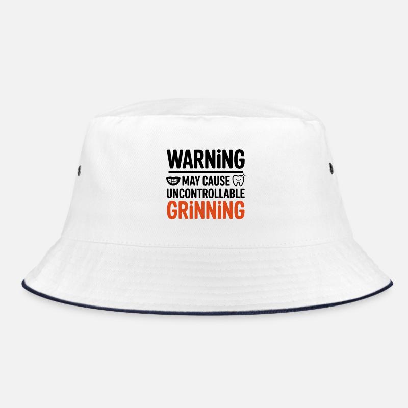 Warning May Cause Uncontrollable Grinning Smile  Bucket Hat