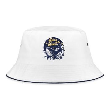 Diving into Dreams - Bucket Hat - white/navy - Front