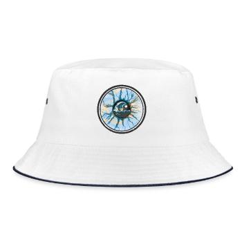 Eye with Retinal Relief Dolphin - Bucket Hat - white/navy - Front