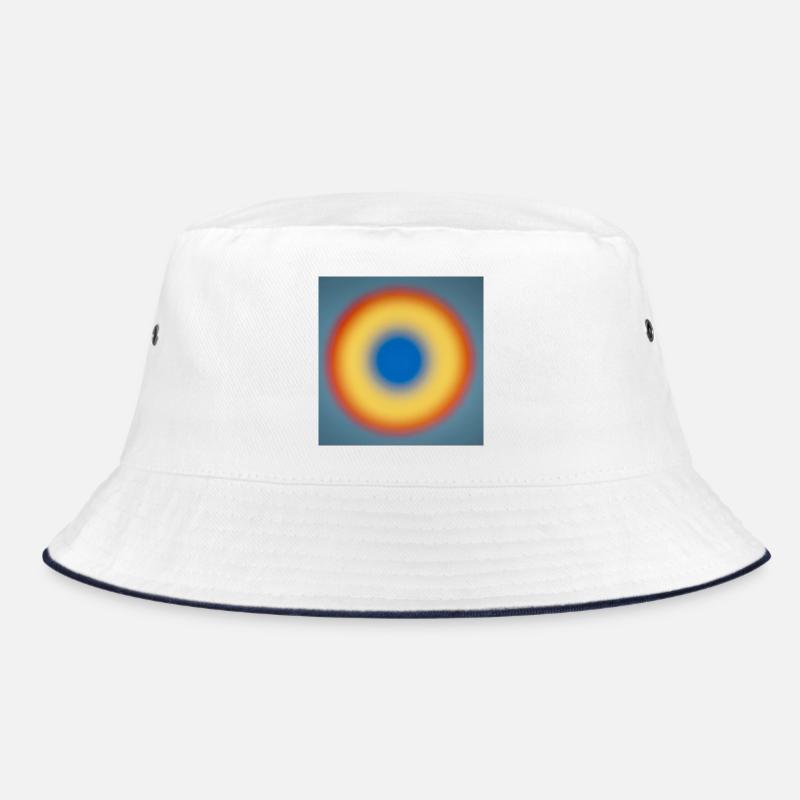 Blauer circle_001 - Bucket Hat - Weiß/Navy