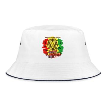 ABIDJAN SOUND SYSTEM - Bucket Hat - white/navy - Front