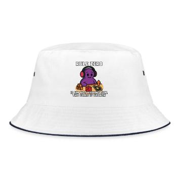 Regel Null: Wenn es keinen Spaß macht, repariere es - Bucket Hat - Weiß/Navy - Vorne
