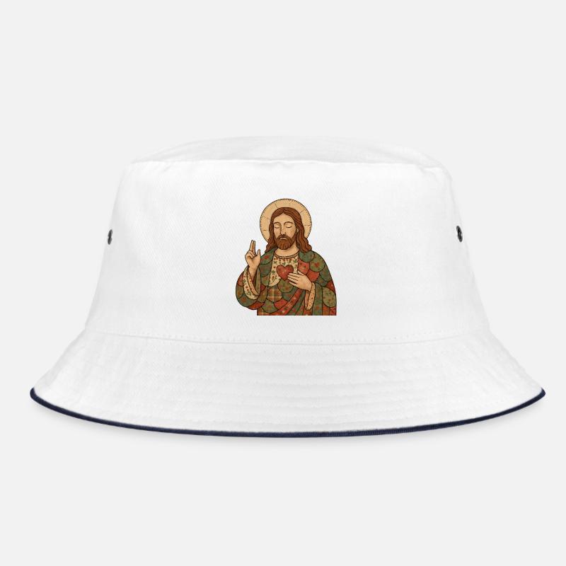 Weihnachten Patchwork Jesus Bucket Hat