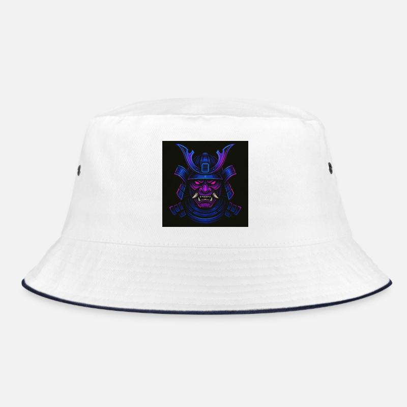 Neon Samurai Maske Bucket Hat