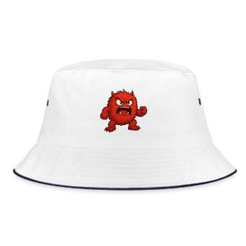 Dessin animé de monstre de rage rouge - Bob - blanc/marine - Devant