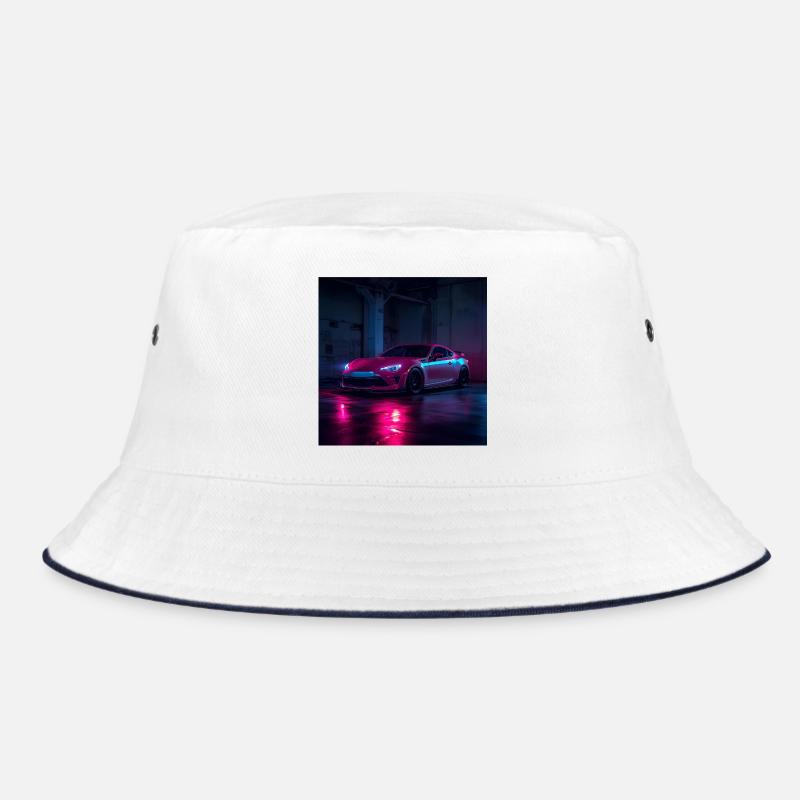Neon Night Drift Car Bucket Hat
