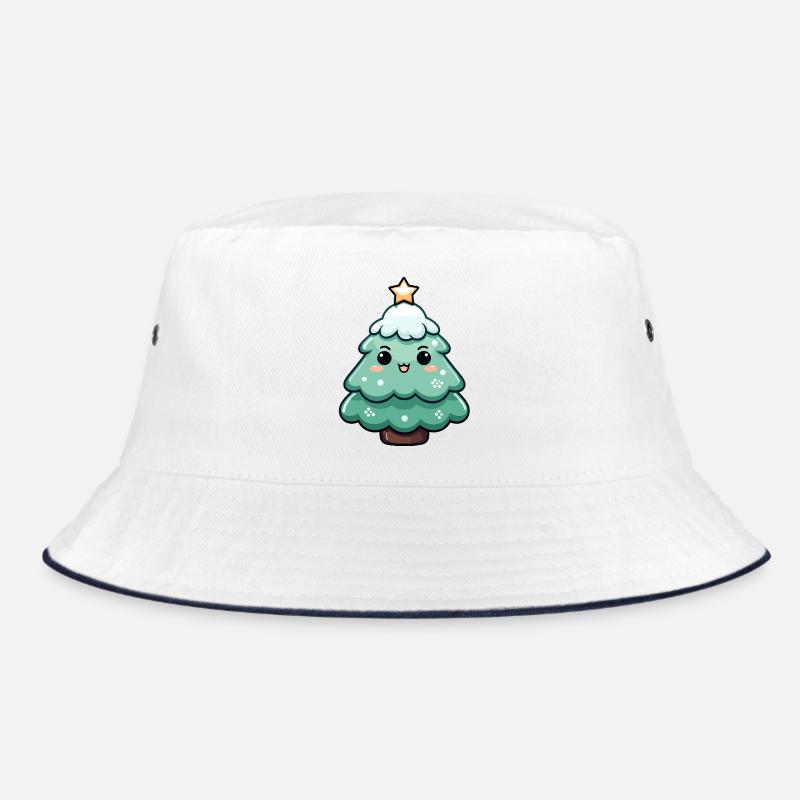 Kawaii Starry Christmas Tree Bucket Hat