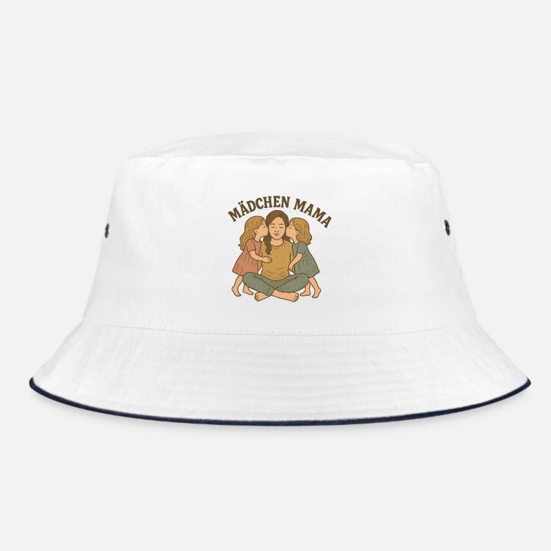 Mädchen Mama Umarmung Illustration Bucket Hat