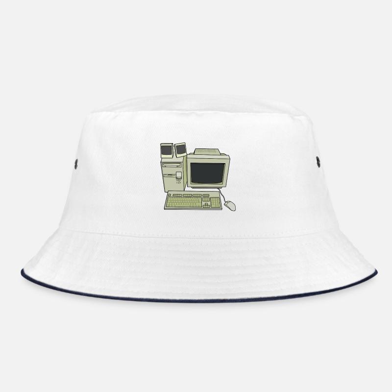 Retro Computer Desk Einrichtung Bucket Hat