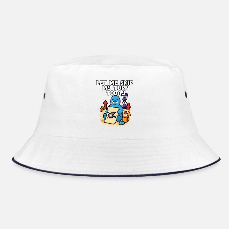 Let Me Skip My Turn Today - Bucket Hat - white/navy