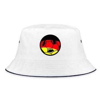 Football German Flag Art - Bucket Hat - white/navy - Front