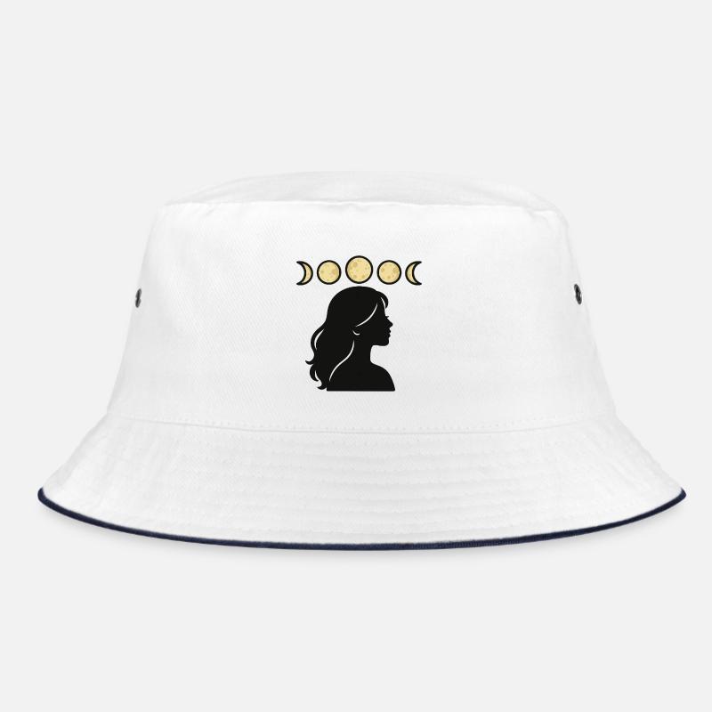 Silhouette mit Mondphasen Bucket Hat
