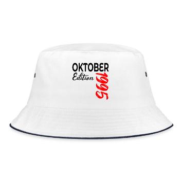 31. BIRTHDAY 1995 OCTOBER - Bucket Hat - white/navy - Front