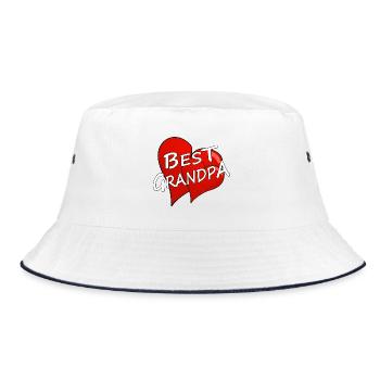 BEST GRANDPA - Bucket Hat - Weiß/Navy - Vorne