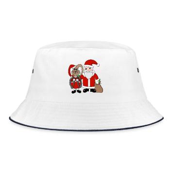 Team Christmas - Bucket Hat - white/navy - Front
