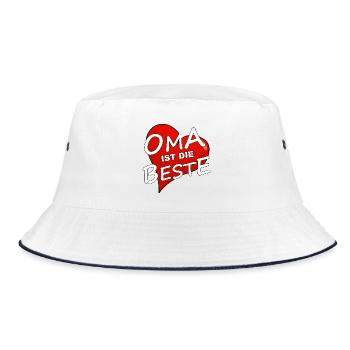 GRANDMA IS THE BEST - Bucket Hat - white/navy - Front