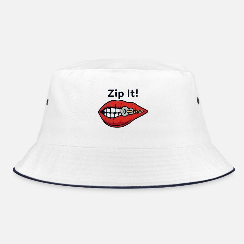 Zipper Lips Zip It Bucket Hat