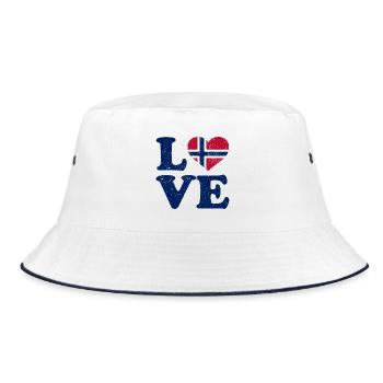 Amour - Drapeau de la Norvège - Norvège - Norvège - Bob - blanc/marine - Devant