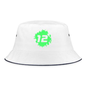 Neon 12 Spritzer - Bucket Hat - Weiß/Navy - Vorne