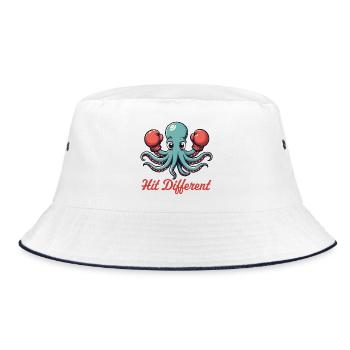 Hit Different - Bucket Hat - white/navy - Front