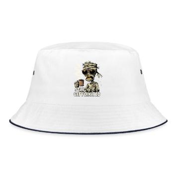 Coffee mummy with funny saying - Bucket Hat - white/navy - Front