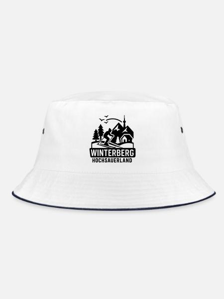 winterberg hochsauerland - Bucket Hat - Weiß/Navy - Vorne