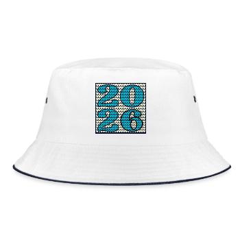 WINTER YEAR 2026 - Bucket Hat - white/navy - Front