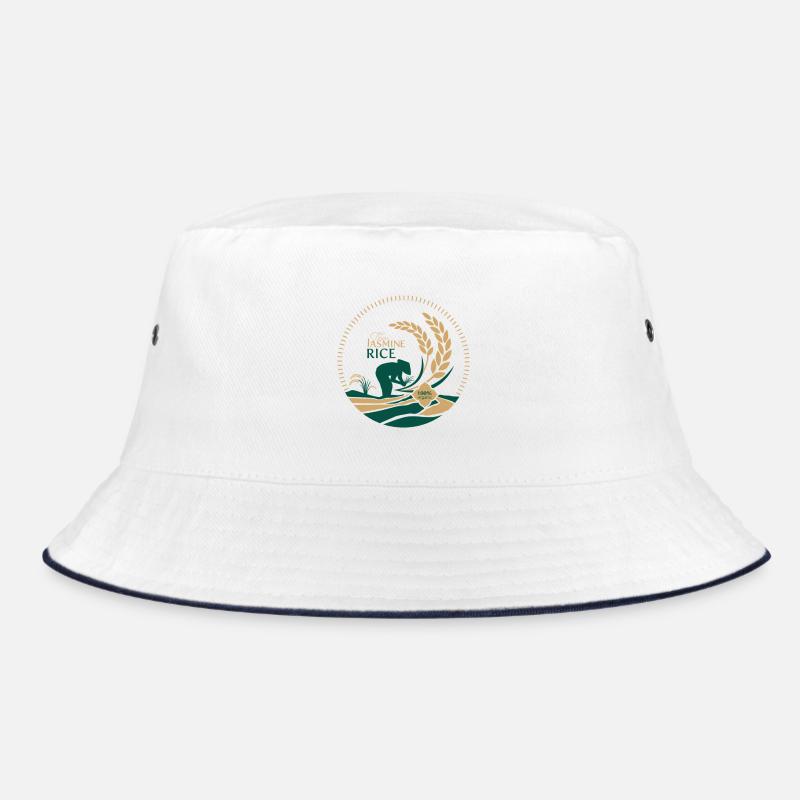 Thai Jasmine Rice Logo Organic Bucket Hat
