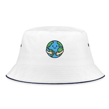 Aimez votre planète de dessin animé de la Terre - Bob - blanc/marine - Devant