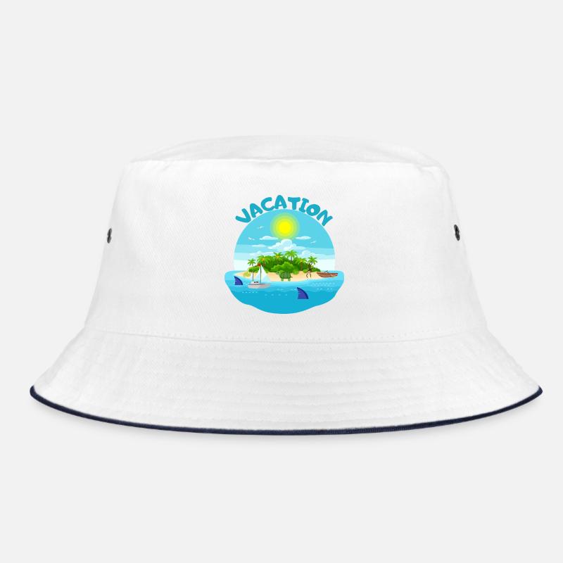 Tropical island idyll beach design Bucket Hat