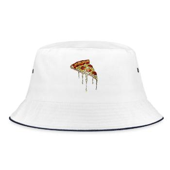 Mosaïque de pizza : conception artistique de vitrail - Bob - blanc/marine - Devant