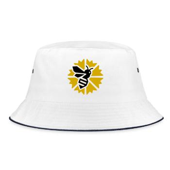 Sun Bee Graphic - Bucket Hat - white/navy - Front
