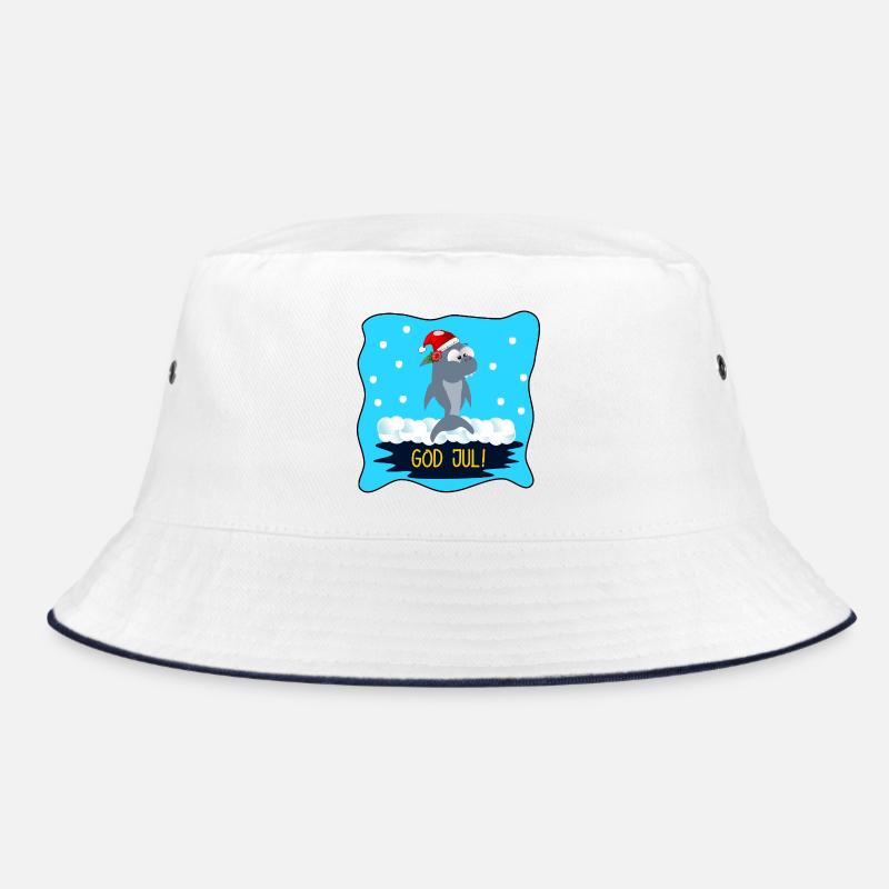 Frohe Weihnachten Lustiger Hai Bucket Hat