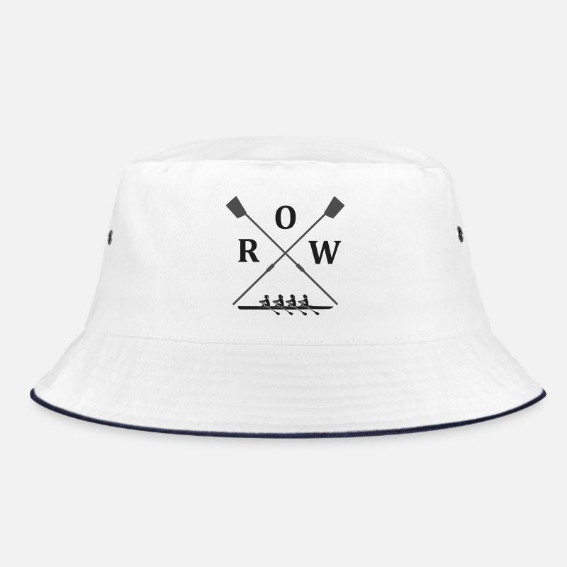 gekreuzte Ruderskulls - Ruderblätter mit Ruderboot Bucket Hat
