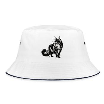 Maine Coon Design – Majestueux et imposant - Bob - blanc/marine - Devant
