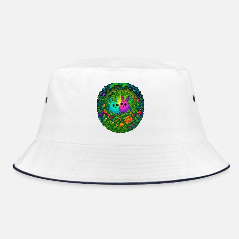 Glowing creatures in the enchanted forest Bucket Hat