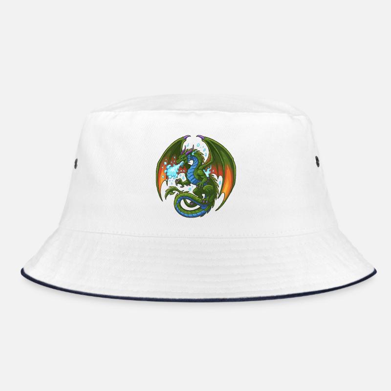 Blaugrüner Drache Eisspucker Bucket Hat