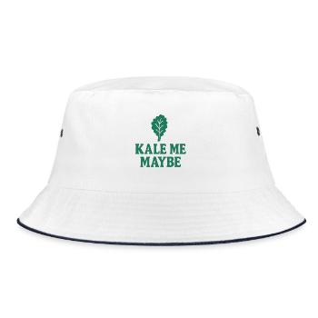 Kale Me Maybe – Conception végétarienne amusante - Bob - blanc/marine - Devant