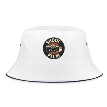 Shoot Film Retro Camera - Bucket Hat - white/navy - Front