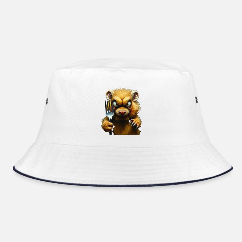 Horror-Hamster mit Gabel Bucket Hat
